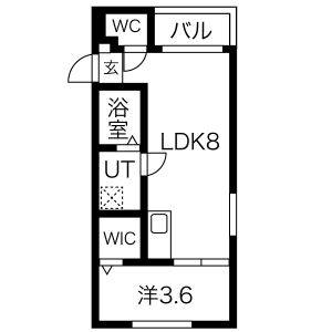 1LDK 間取り図
