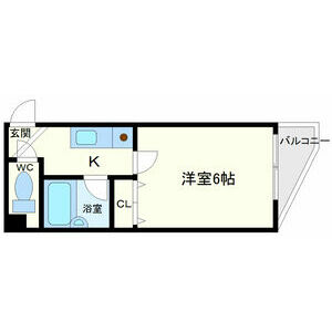 1K 間取り図