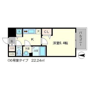 1K 間取り図