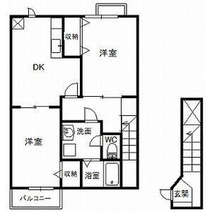 2DK 間取り図