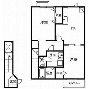 2DK 間取り図