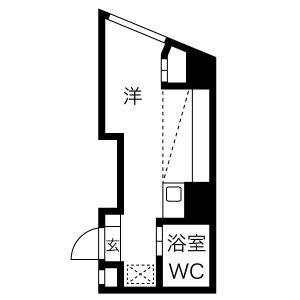 ワンルーム 間取り図