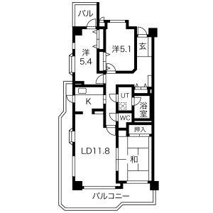 3LDK 間取り図