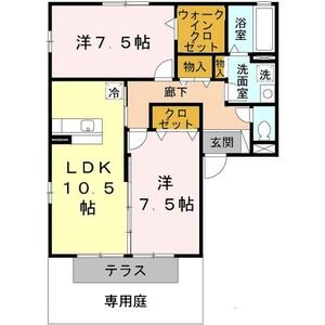 2LDK 間取り図