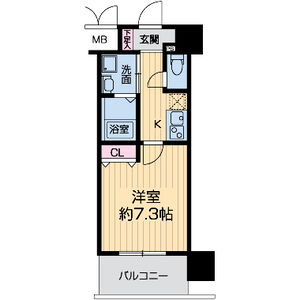 1K 間取り図