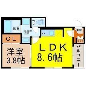 1LDK 間取り図