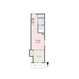 1LDK 間取り図