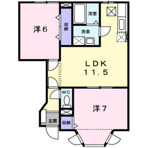 2LDK 間取り図