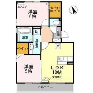 2LDK 間取り図