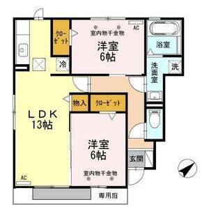 2LDK 間取り図