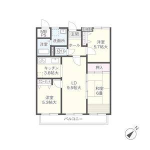 3LDK 間取り図