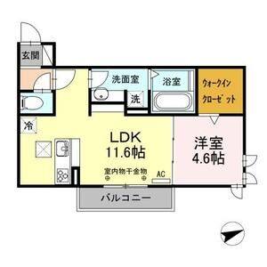 1LDK 間取り図
