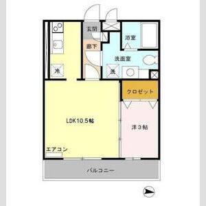 1LDK 間取り図