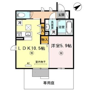 1LDK 間取り図