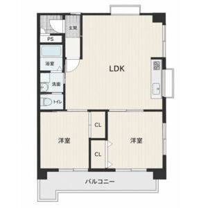 2LDK 間取り図