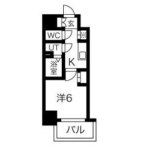 1K 間取り図