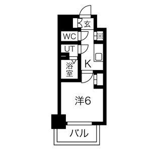 1K 間取り図