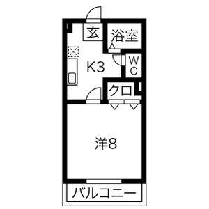 1K 間取り図