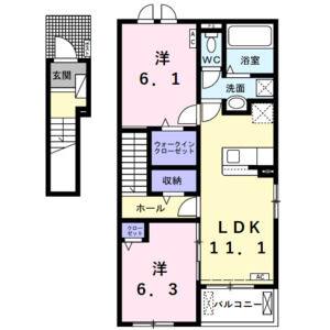 2LDK 間取り図