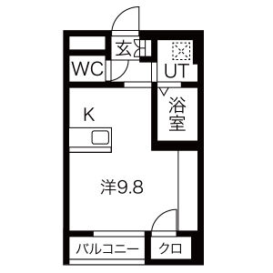 ワンルーム 間取り図