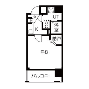 1K 間取り図