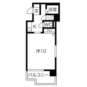 1K 間取り図