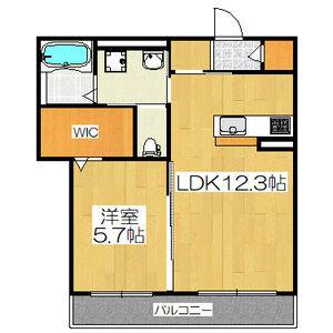 1LDK 間取り図
