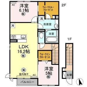 2LDK 間取り図