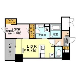 1LDK 間取り図