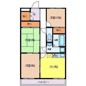 3DK 間取り図