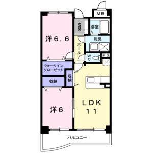 2LDK 間取り図