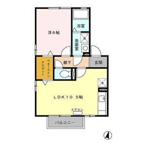 1LDK 間取り図