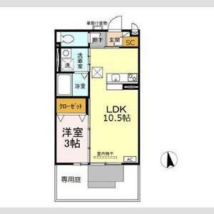 1LDK 間取り図