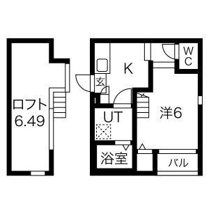1K 間取り図