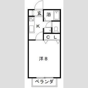 1K 間取り図