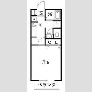 1K 間取り図
