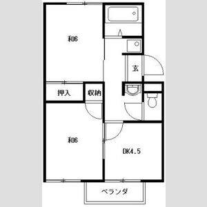 2DK 間取り図