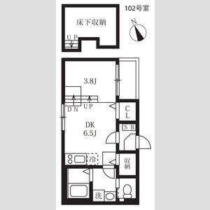 1DK 間取り図