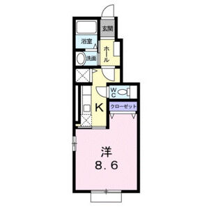 1K 間取り図