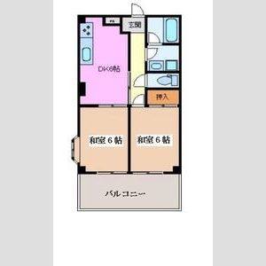 2DK 間取り図