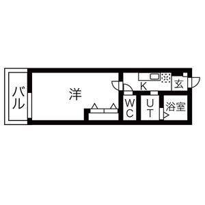 1K 間取り図