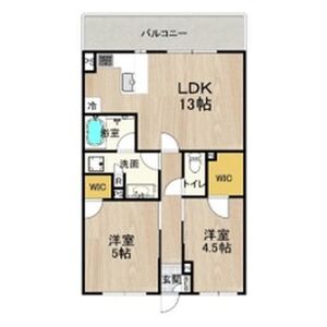 2LDK 間取り図