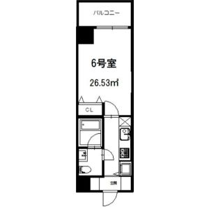 1K 間取り図