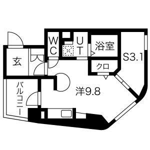 ワンルーム 間取り図