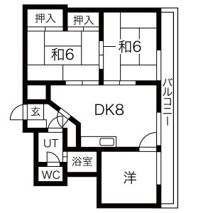 3DK 間取り図