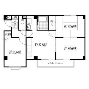 3DK 間取り図