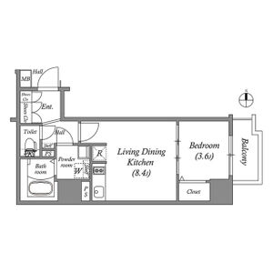 1LDK 間取り図