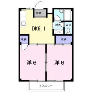 2DK 間取り図