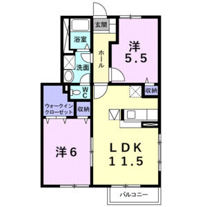 2LDK 間取り図