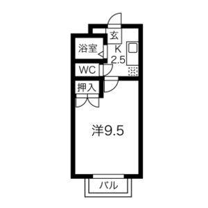 1K 間取り図